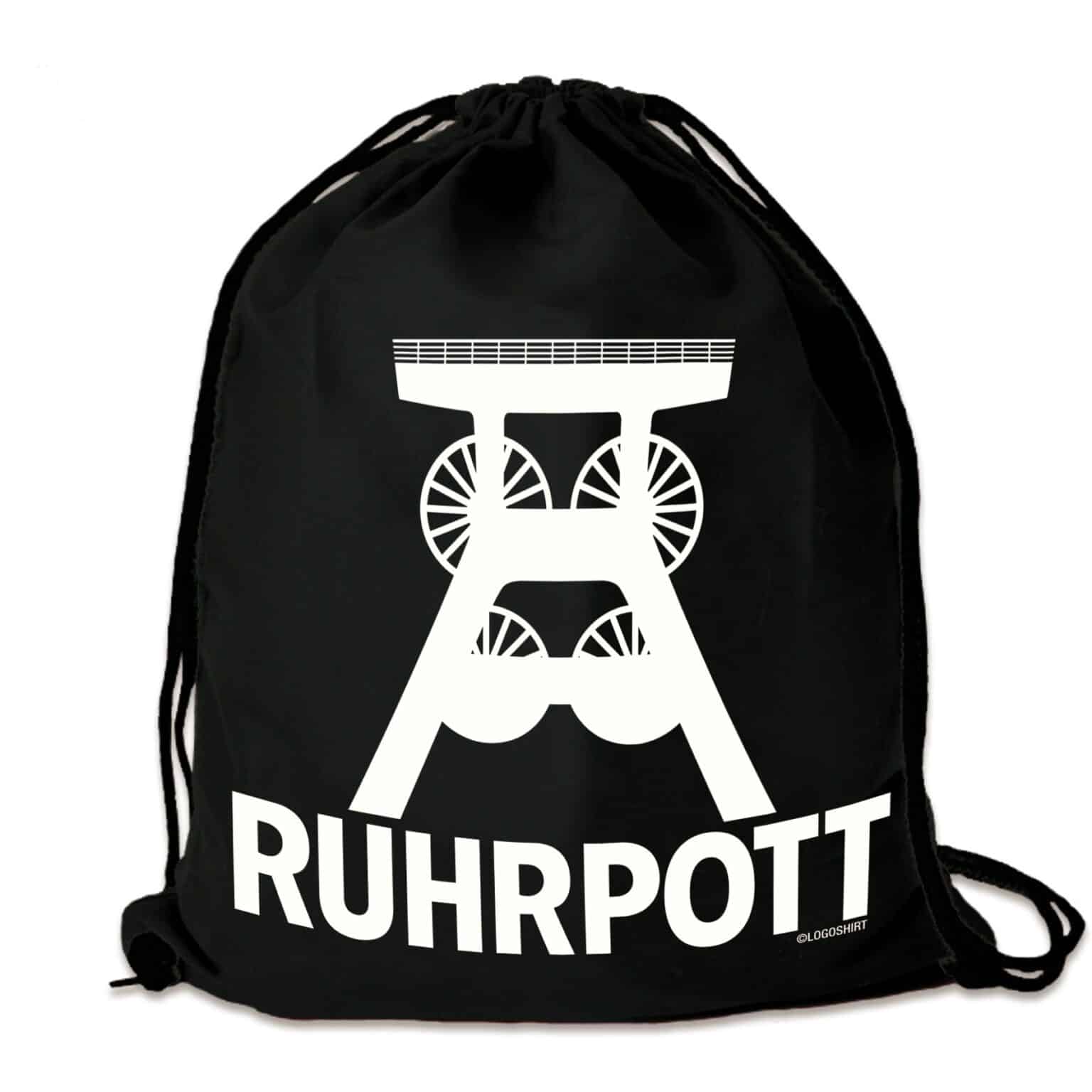 LOGOSHIRT Kulturbeutel "Turnbeutel Ruhrpott" mit stabilem Kordelzug